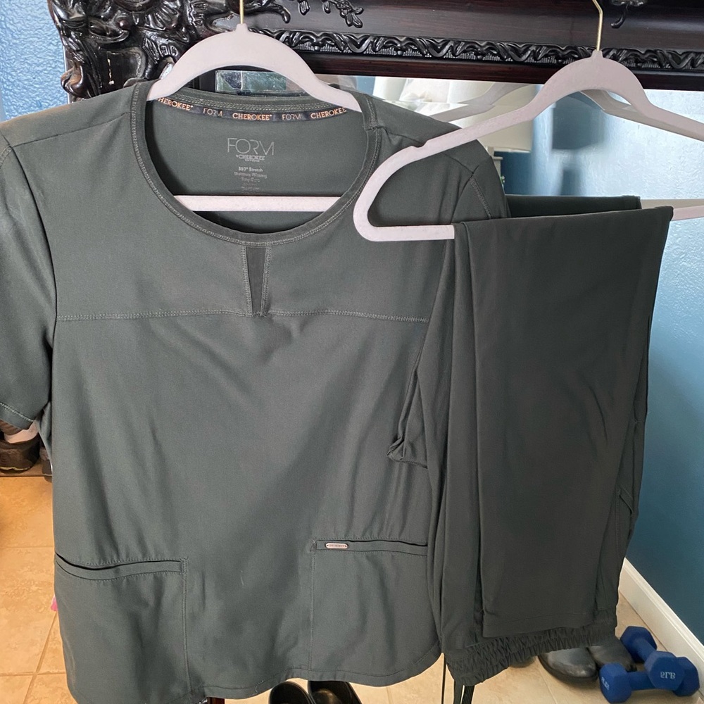 Cherokee Olive Green Scrub Set